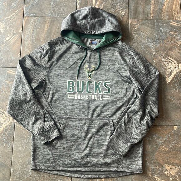 Milwaukee Bucks fleece lined Warm Up Hoodie NBA Size XL - Picture 1 of 11